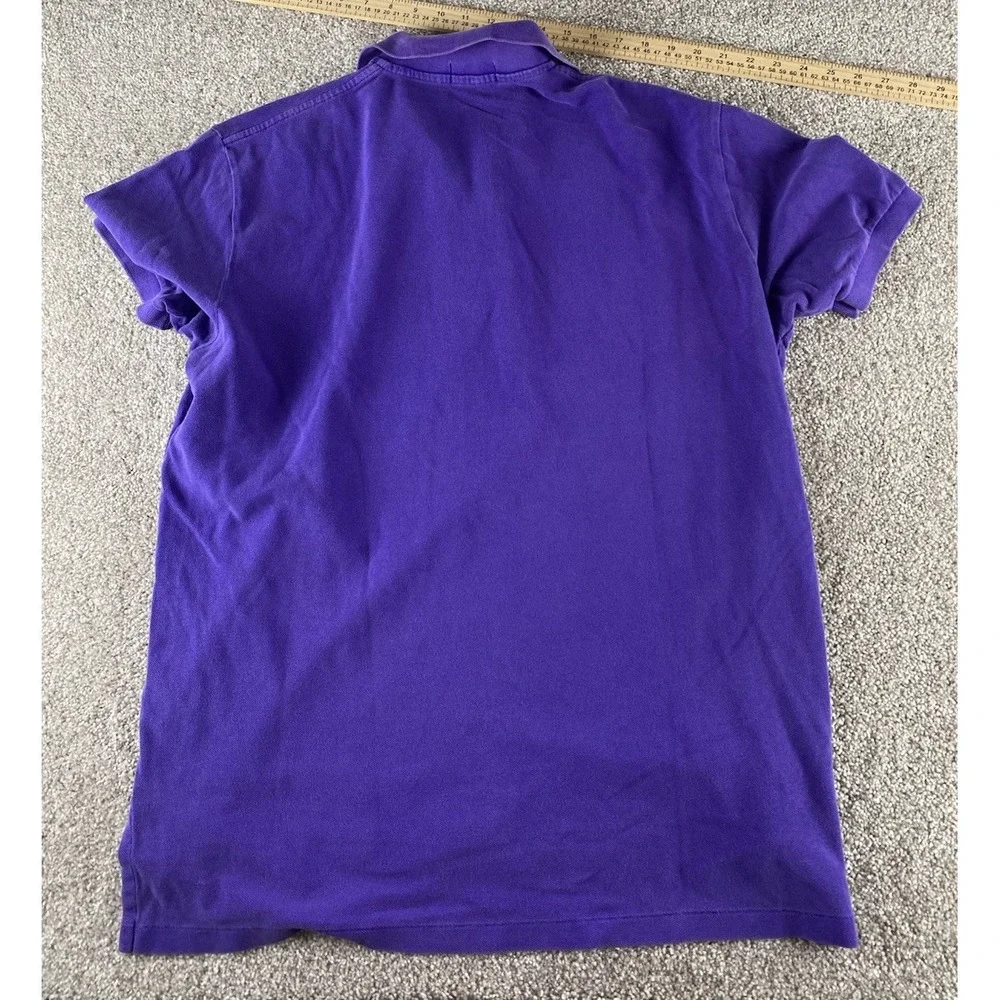 Polo Ralph Lauren Solid Purple Polo Men XL Blue Pony Soft Cotton Preppy Business